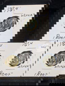 (3) 1964 "Silver" Proof Roosevelt Dimes