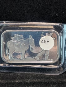 One Troy Ounce .999 Fine Silver "Prospector Bar"