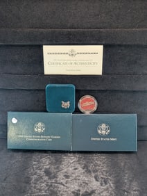 1997-P Proof US Mint Botanic Garden Commem. 90% Silver Dollar. OGP/COA