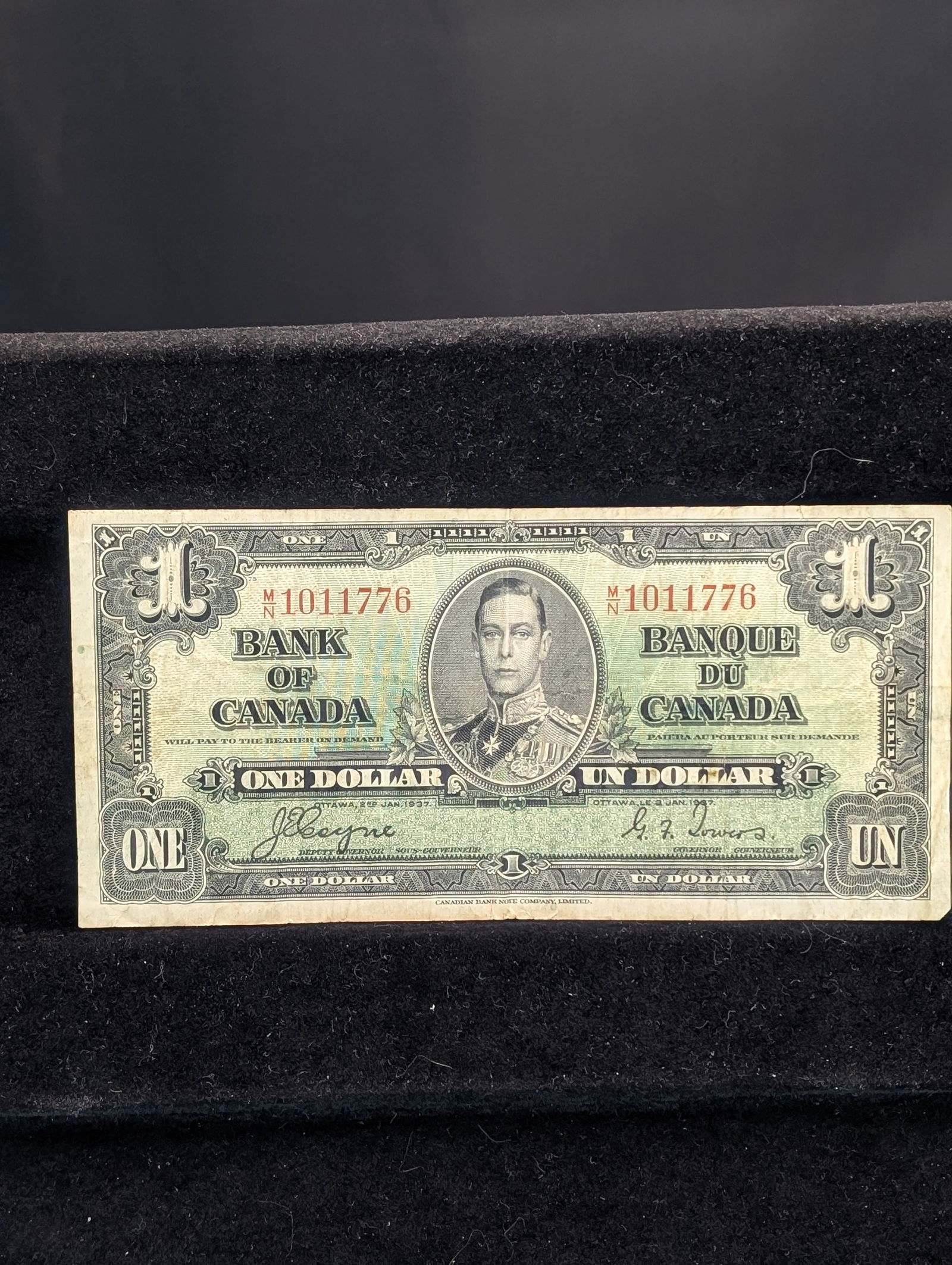 1937 Bank of Canada $1 Note (1 of 2)