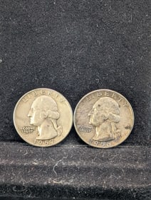 1956-D/1957-D Washington Quarters. 90% Silver