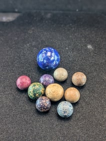 10 1860's Civil War Era Marbles w/Bennington's