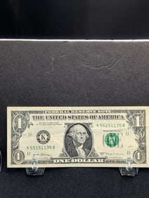 2017A $1 Federal Reserve note, nice S/N