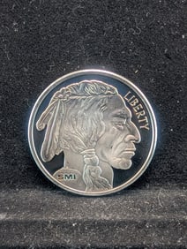 .999 Pure Silver, 1 Troy Ounce Buffalo, BU