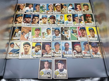 Lot of (40) 1952 Topps Baseball Cards - Varying Conditions - No Duplicates