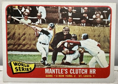 1965 Topps #134 Mickey Mantle Clutch HR - World Series
