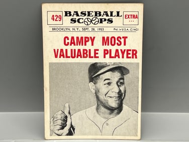 1961 Nu-Card Scoops #429 - Roy Campanella Campy Most Valuable Player