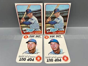Lot of (4) Ron Santo - HOF - (2) 1965T #110 & (2) 1968T Game #19