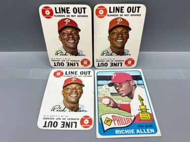 Lot of (4) Richie Allen - HOF - (1) 1965T #460 & (3) 1968T Game #23