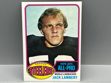 1976 Topps #220 Jack Lambert - HOF Rookie - Steelers - Trimmed