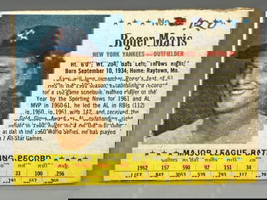 1963 Post Cereal Roger Maris #16