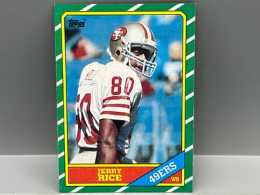 1986 Topps Football #161 Jerry Rice Rookie - HOF - 49ers