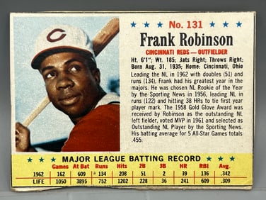 1963 Post Cereal Frank Robinson #131