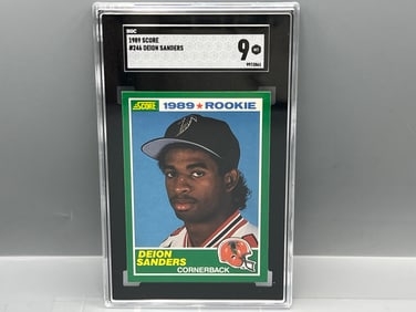 1989 Score Football #246 Deion Sanders Rookie SGC 9 Mint