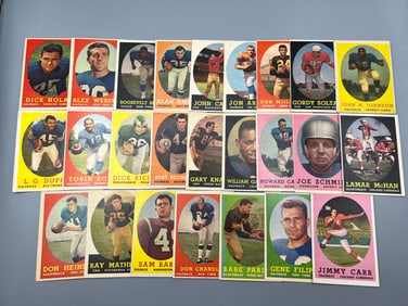 Lot of (25) 1958 Topps Football Cards - Varying Conditions