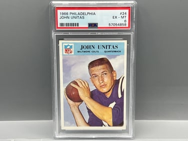 1966 Philadelphia #24 Johnny Unitas - HOF - Colts - PSA 6 EX-MT