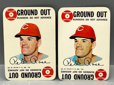 Lot Of (2) 1968 Topps Game #30 Pete Rose - HOF - Reds - Creases