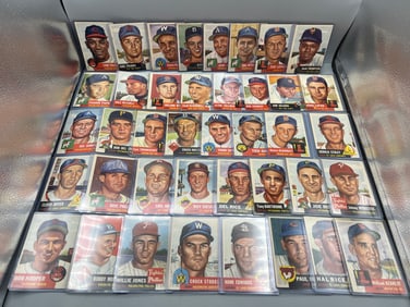 1953 Topps Baseball 100 Card Partial Set W/ Some Stars - 100/274 Cards - Appears Mostly Low To Mid