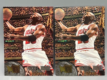 Lot of (2) 1995-96 Fleer Metal Michael Jordan #13