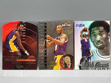 Lot of (3) Assorted Kobe Bryant Basketball Cards - (2) are inserts