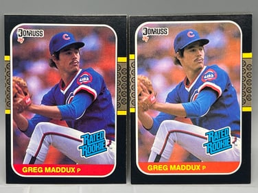 Lot of (2) 1987 Donruss Greg Maddux RC #36