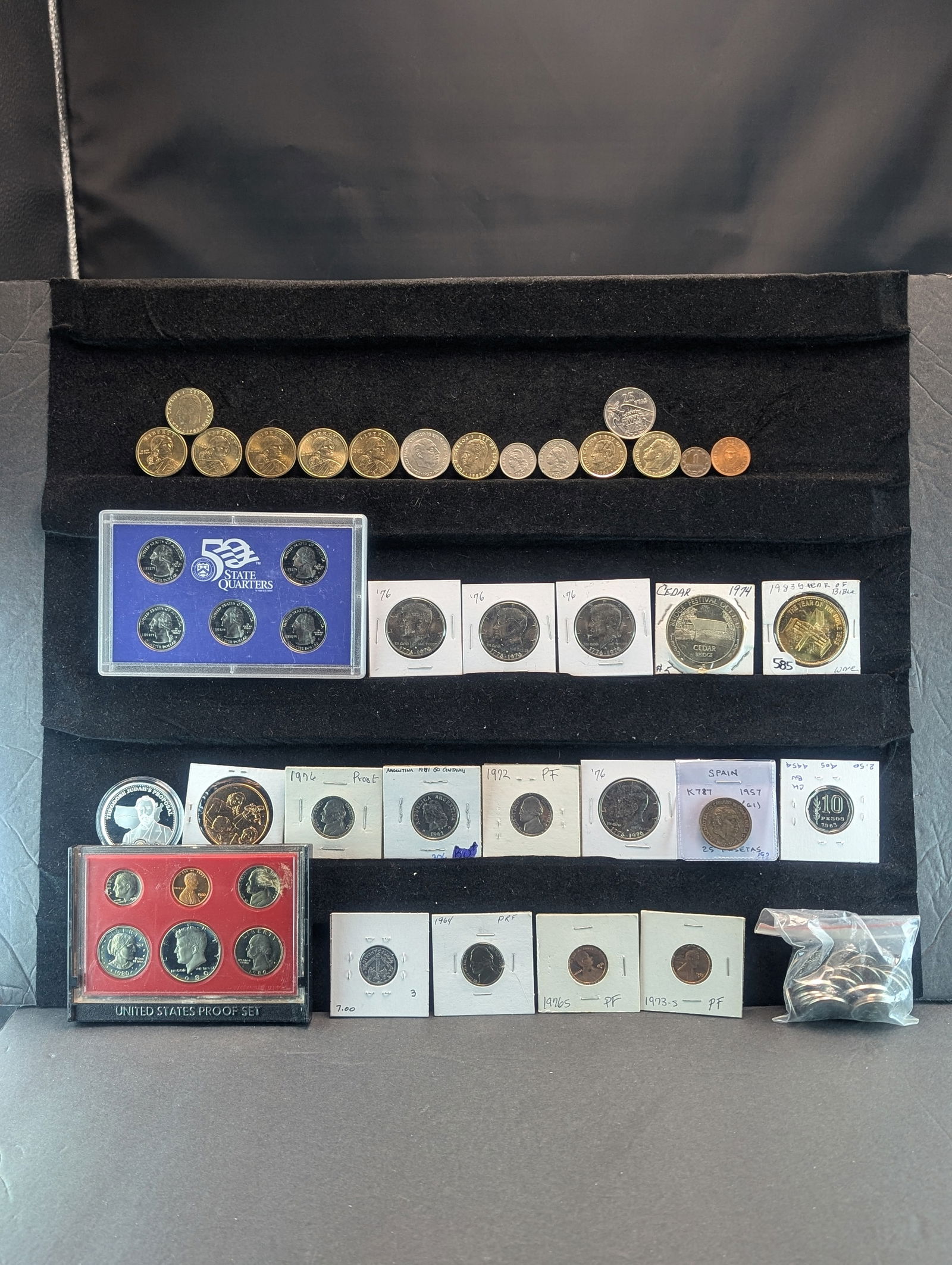 Lot Of Misc. Coins w/Proof Sets, Kennedy Half Dollars, Foreign Coins, & More (1 of 9)
