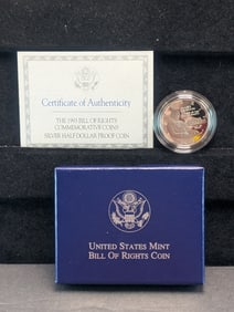 1993-S James Madison 90% Silver Commemorative Half Dollar with Box & COA