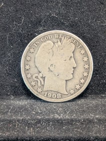 1908-O Barber Half Dollar - 90% Silver
