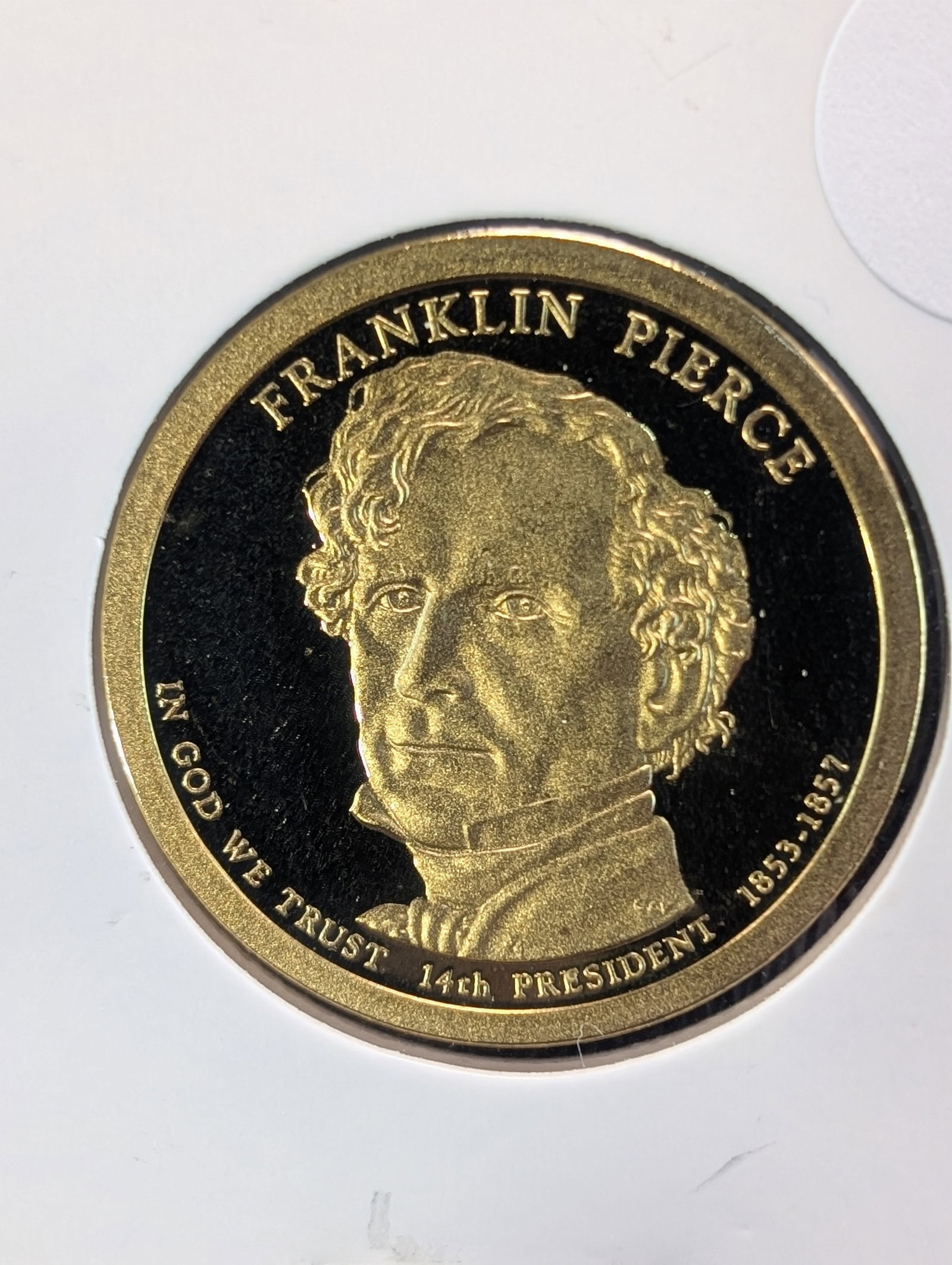 2010-S Franklin Pierce Proof Presidential Dollar: 2010-S Franklin Pierce Proof Presidential Dollar