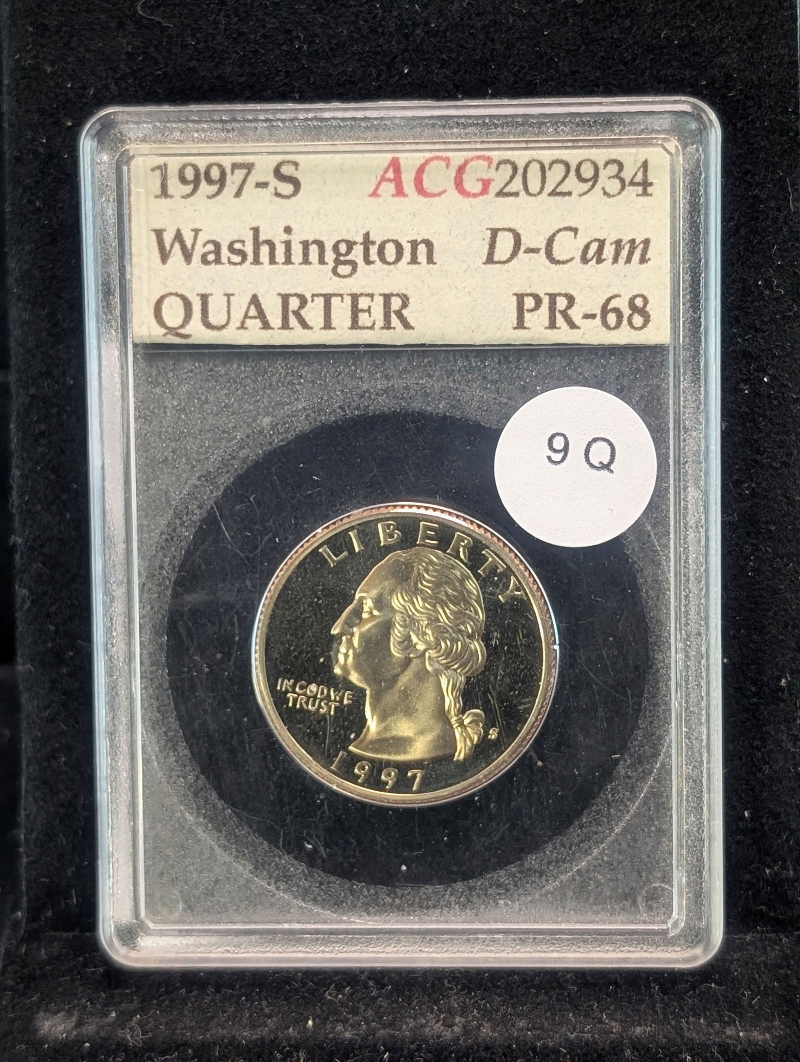 1997-S Washington Quarter, Slabbed By Accugrade, Deep Cameo Proof (1 of 2)