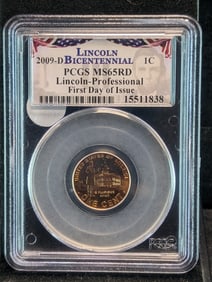 2009-D Lincoln Bicentennial Cent Professional Life PCGS MS65RD
