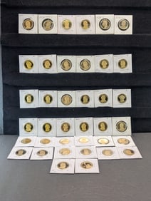 Complete Set Of Proof Presidential Dollars From 2007-S/2016-S. 38 Coins.