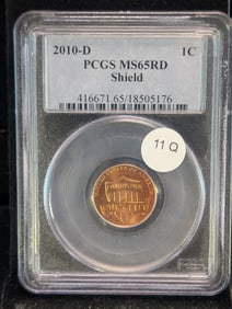 2010-D Lincoln Shield Cent. PCGS MS65RD.