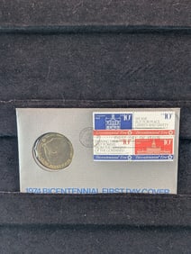 1974 John Adams Bicentennial Coin & 1st Day Cover