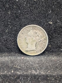 1899 Southeast Asia Five Cents - 80% Silver