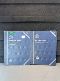 Two Whitman Books. One With Six Buffalo Nickels & One With (26) Jefferson Nickels