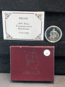1982-S Proof George Washington Commem. 90% Silver Half Dollar