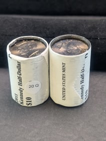 2011 P&D Mint Wrapped Rolls Of Kennedy Half Dollars