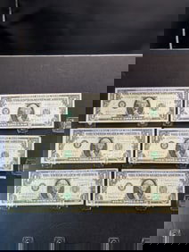 (6) 1963-B $1 Joseph Barr Federal Reserve Notes