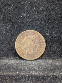 1867 Indian Head Cent w/Part Liberty - Rare
