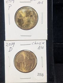 2014P,D UNC Sacagawea Golden Dollars