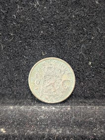 1942S Netherland Indie Silver 1/10 Gulden