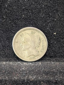 1867 US 3 Cent Nickel