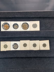 (9) Assorted Foreign Coins