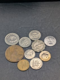 (10) Assorted Foreign Coins