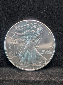 2015 GEM BU American Silver Eagle. One Troy Ounce .999 Fine Silver $1