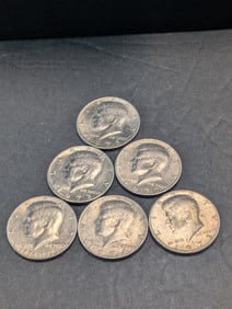 1972 P&D, 1973-D, 1974-P, 1976 P, & 1977-P Kennedy Half Dollars