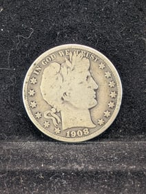 1908-D Barber Half Dollar - 90% Silver
