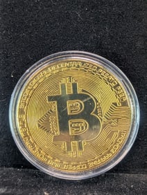 Bitcoin (Gold Plated), New, Novelty