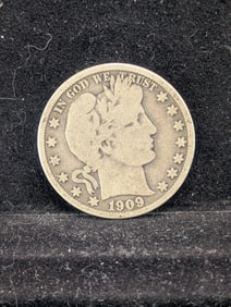 1909-S Barber Half Dollar - 90% Silver